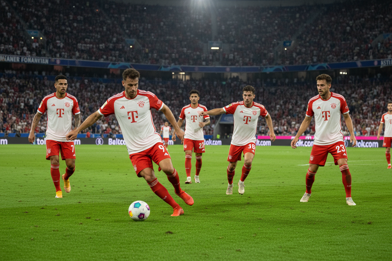 Bayern Munich Kit – Adult Team Playing Football