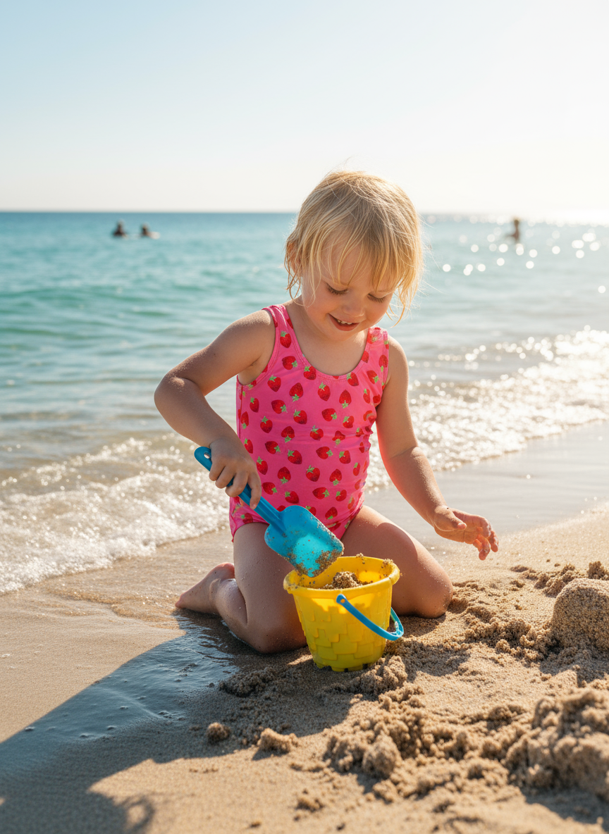 Swimsuit (Maillot) One-Piece - Strawberry Pink