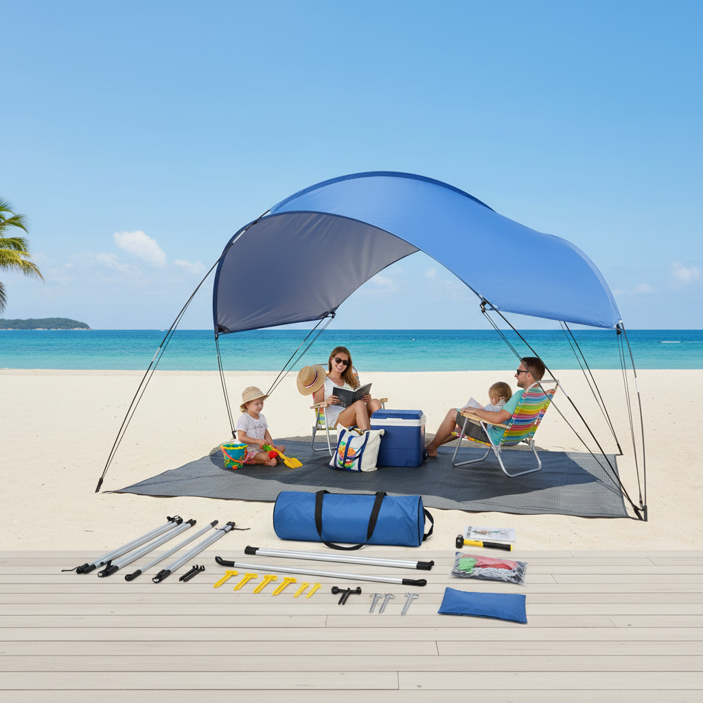 Beach shelter lifestyle photos