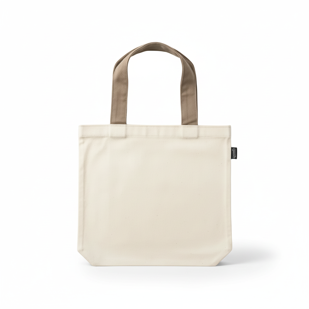 Small Tote Bag Linen Off/White Beige Strap