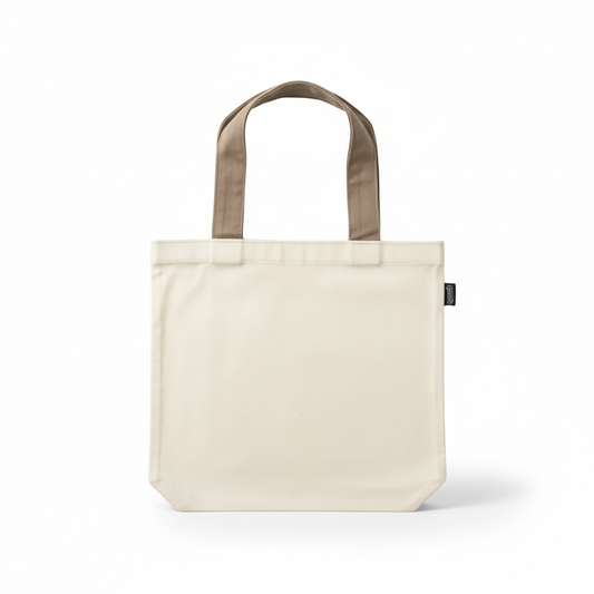 Small Tote Bag Linen Off/White Beige Strap