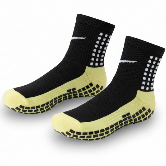 Black and Yellow Grip Socks