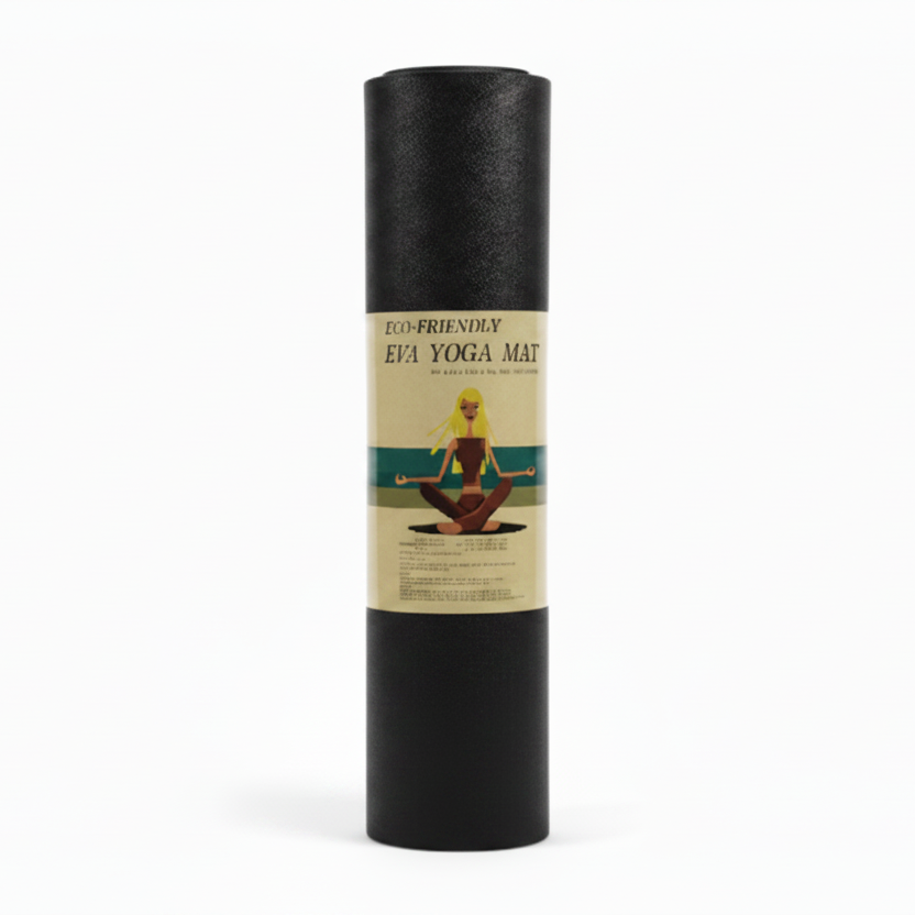 Black Eco-Friendly EVA Yoga Mat