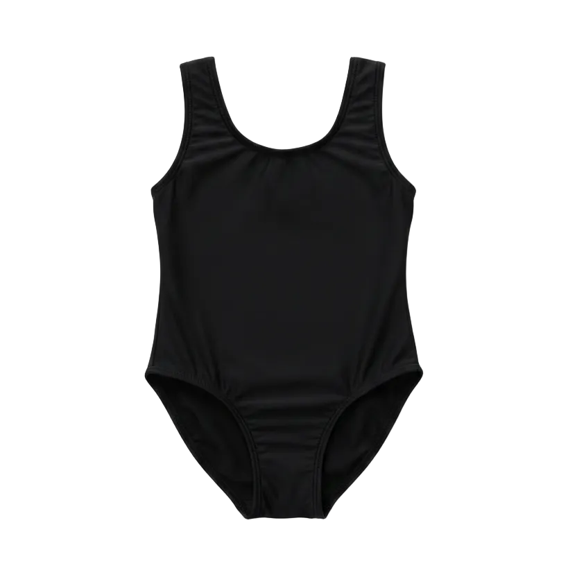 Black leotard white background