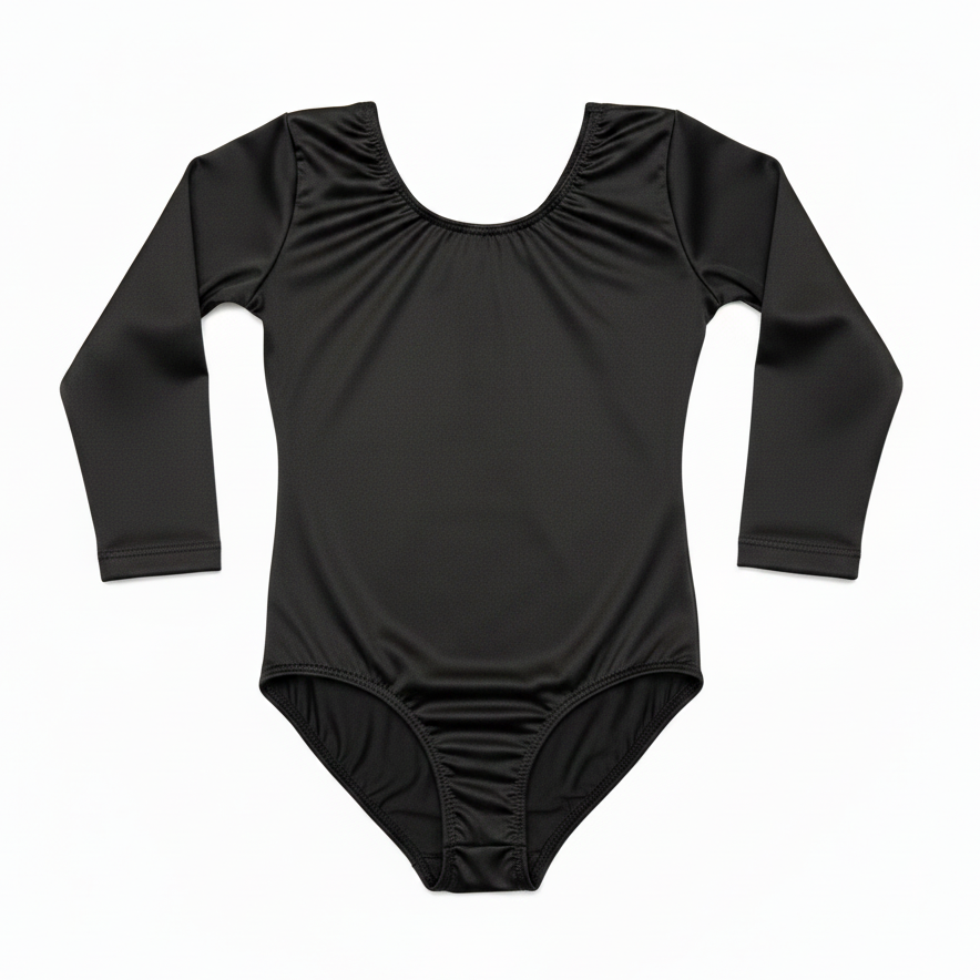 Black Long-Sleeve Leotard