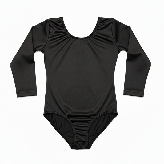 Black Long-Sleeve Leotard