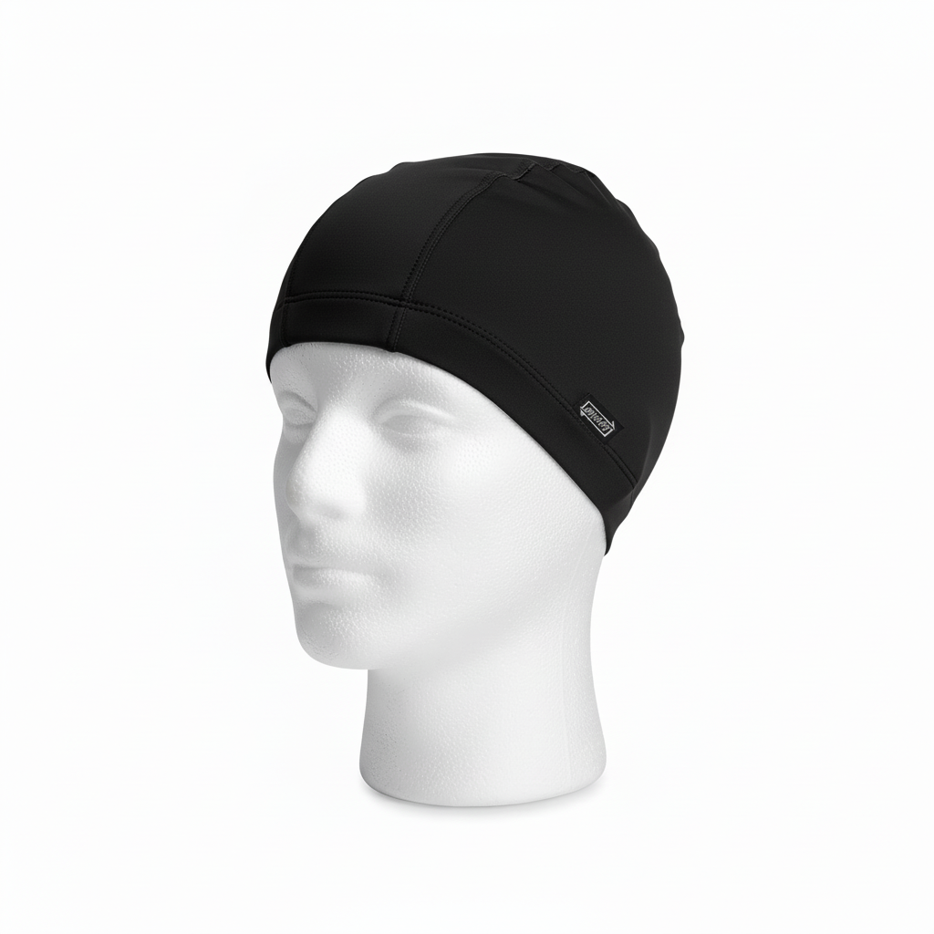 Black Lycra Cap on Mannequin