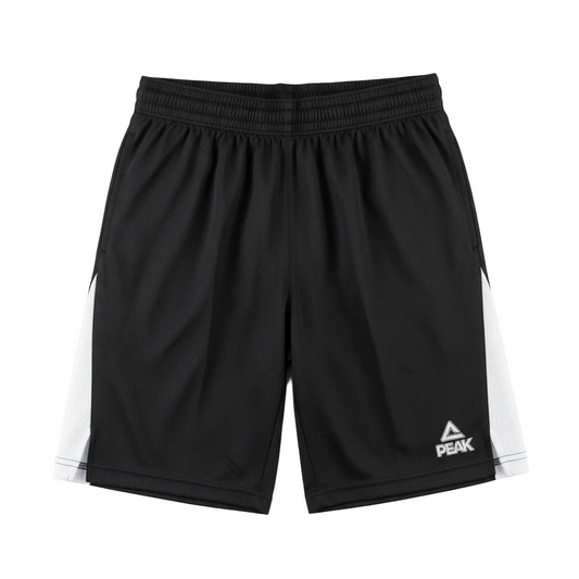 Black PEAK athletic shorts with white side panels