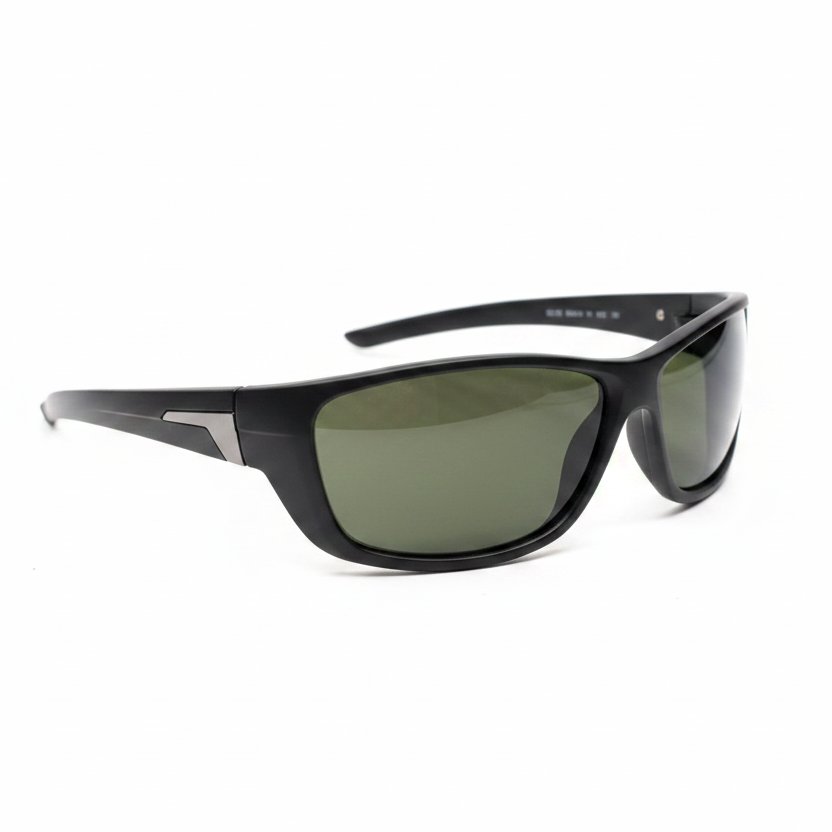 Black Sport Sunglasses White Background