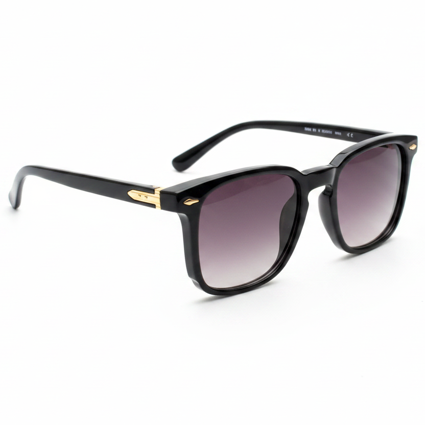 Black Sunglasses on White Background