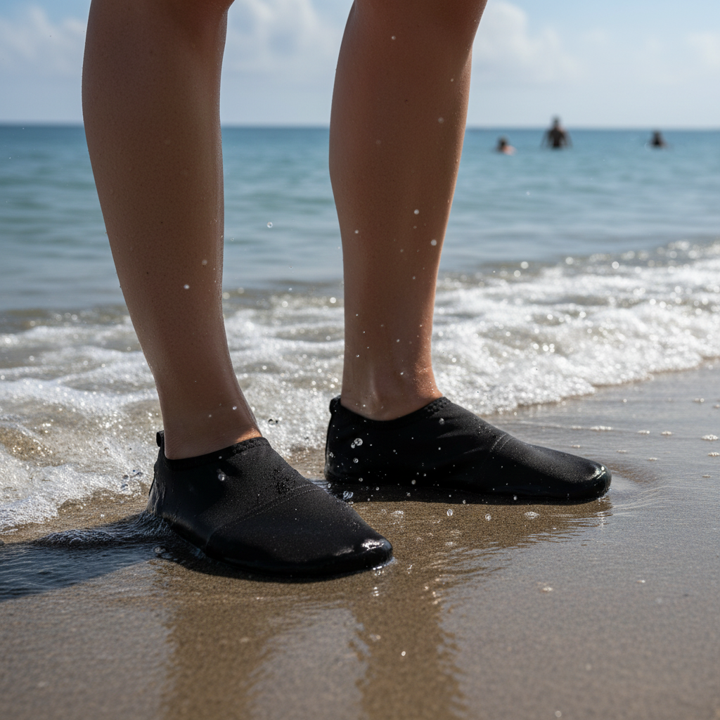 Black water shoes lifestyle photo