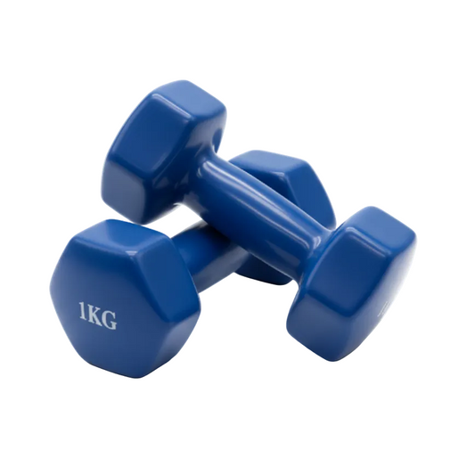 Blue 1KG dumbbells