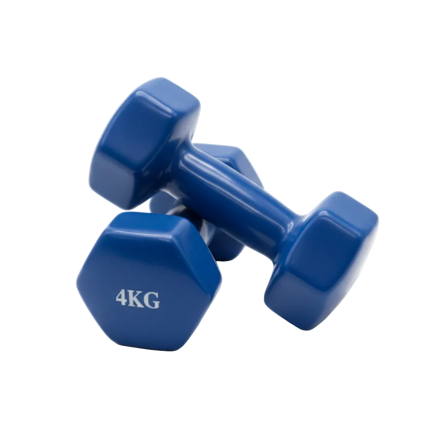 Blue 4KG dumbbells
