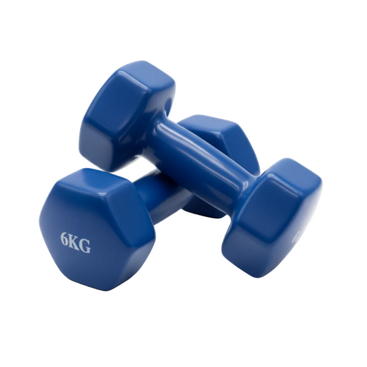 Blue 6KG dumbbells