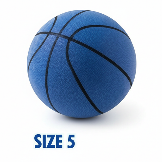 Blue basketball SIZE 5 on white background