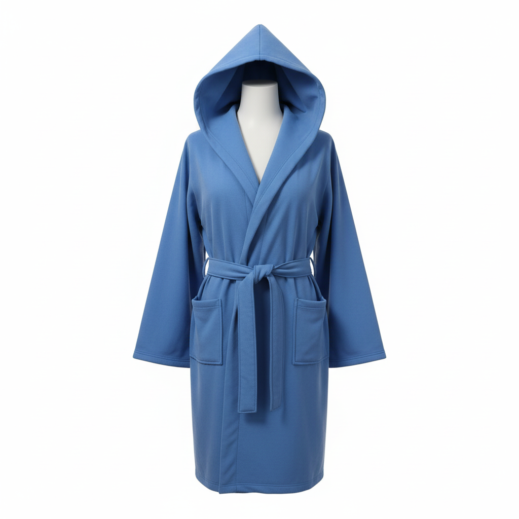 Blue bathrobe on mannequin