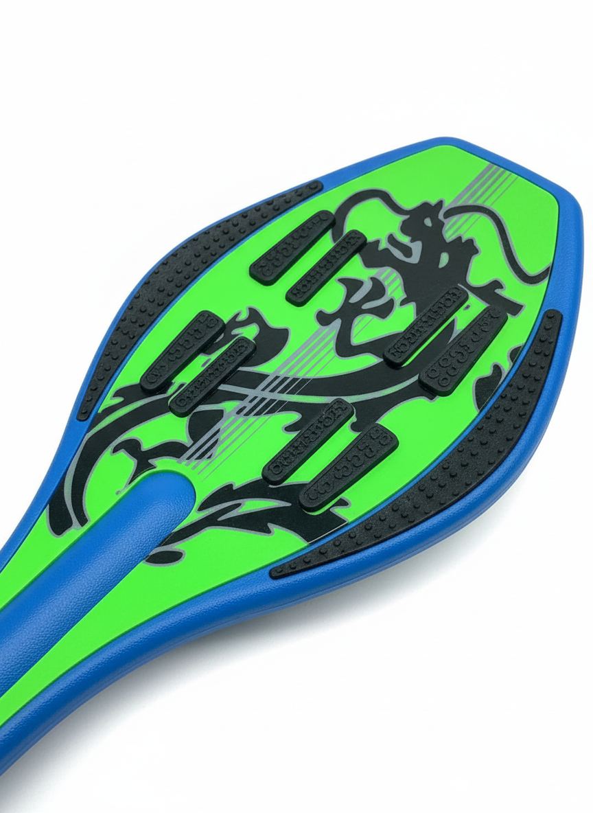 Blue Green Snakeboard Detail View