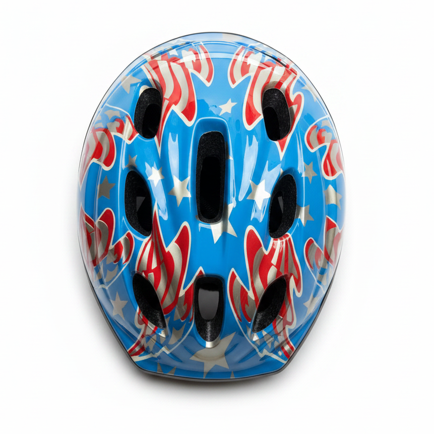 Blue helmet white background