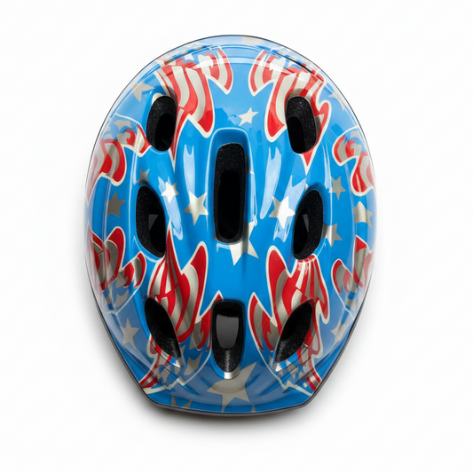 Blue helmet white background