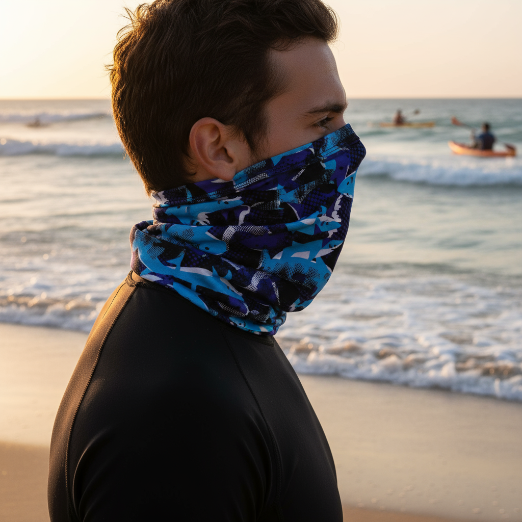 Functional Headgear - Lycra Dolphin Blue