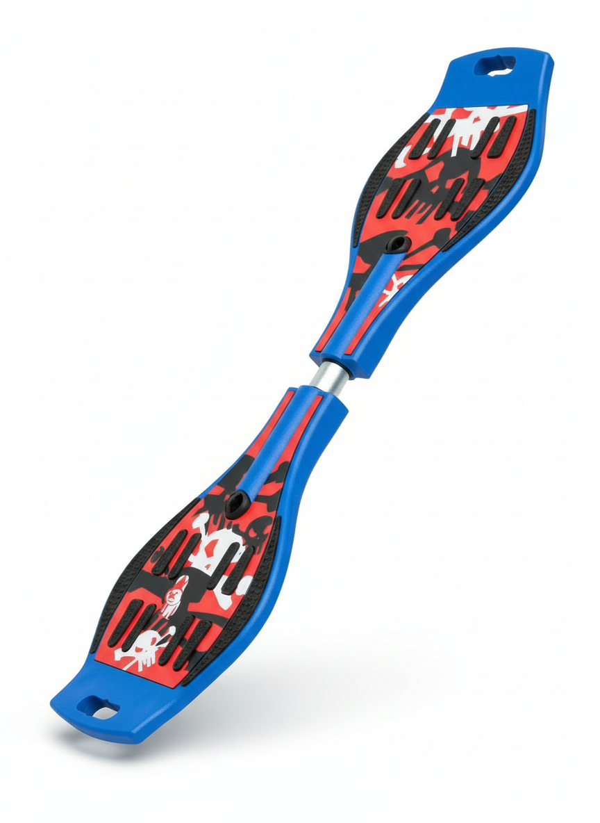 Blue Snakeboard Red Camo Angle