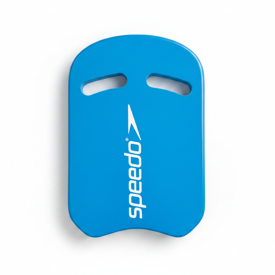 Blue Speedo kickboard direct face view
