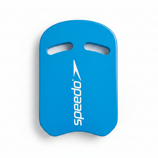 Blue Speedo kickboard direct face view