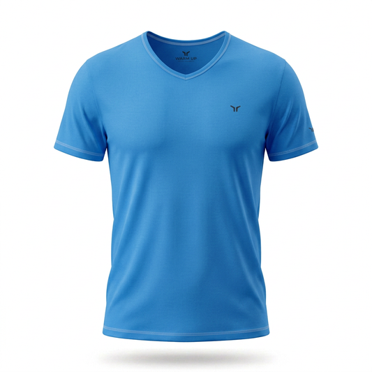 Blue T-shirt styled like the white reference