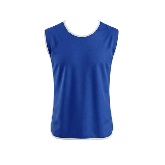 Blue training bib ghost mannequin effect no body