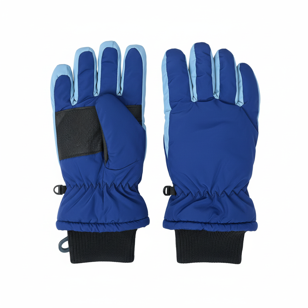 Blue winter gloves professional photo