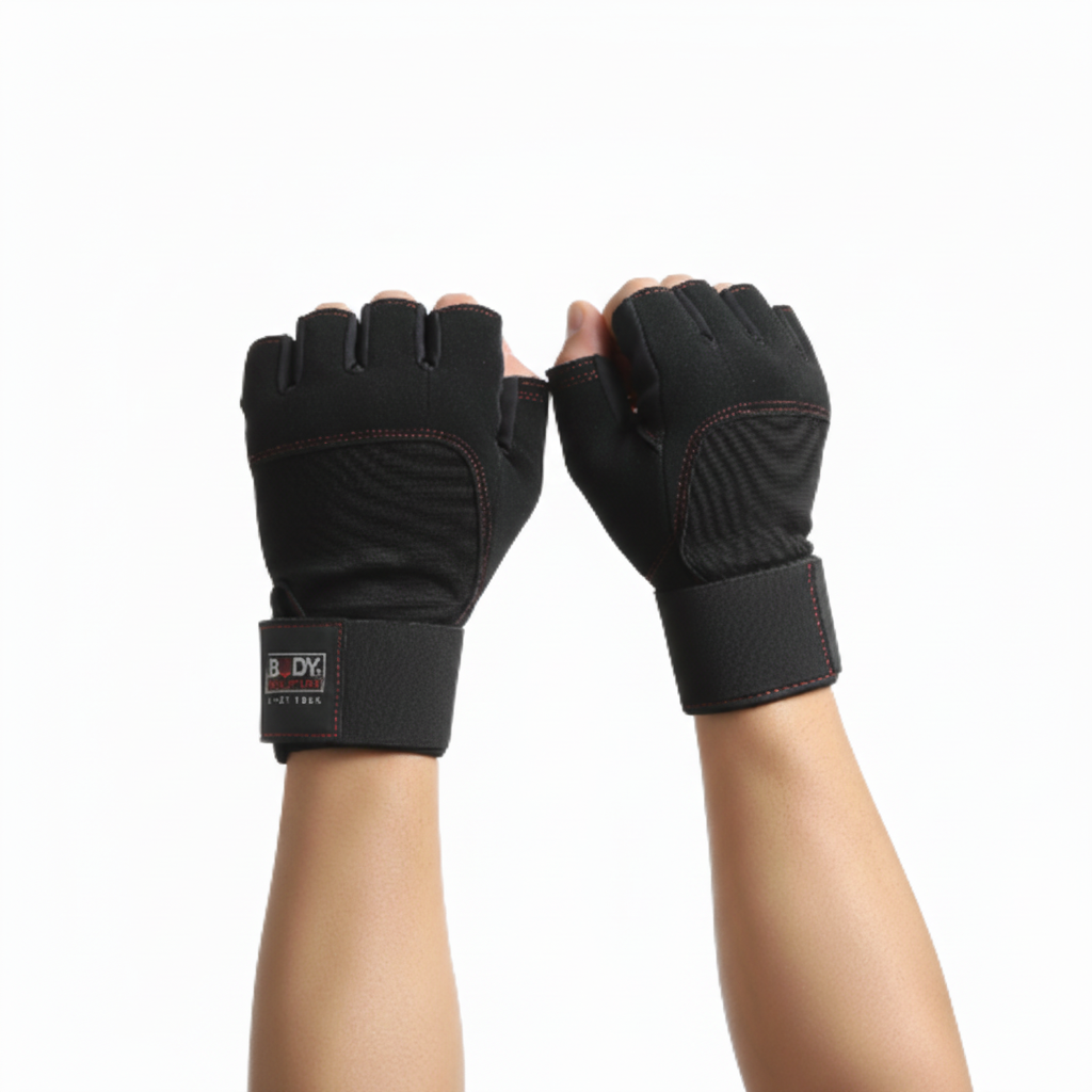 Body Sculpture Leather Weight Lifting Gloves Square Format