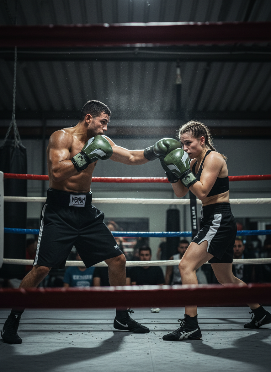 Venum Boxing Gloves color green