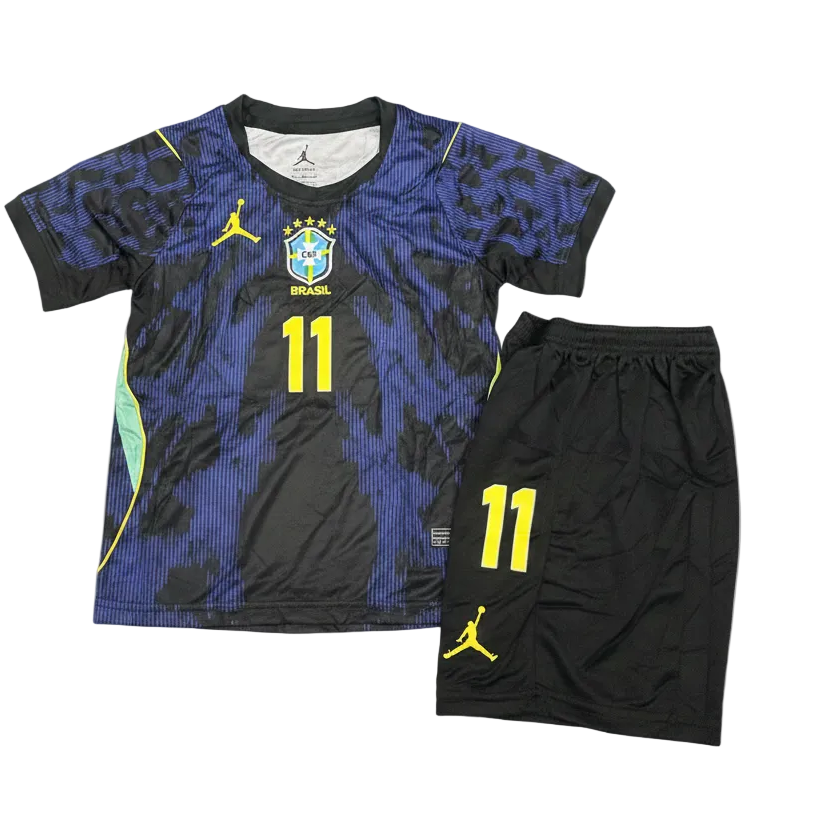 Football Uniform Kids Brazil Blue/Black