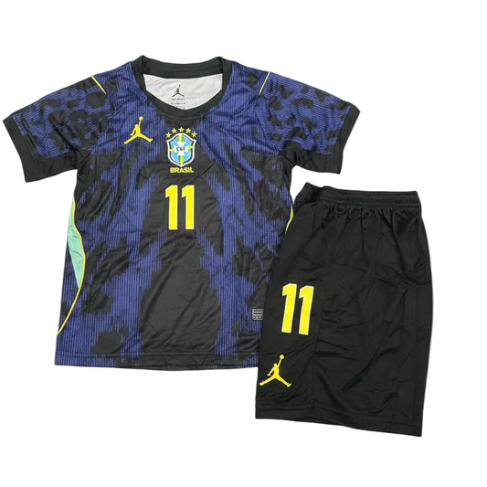 Football Uniform Kids Brazil Blue/Black