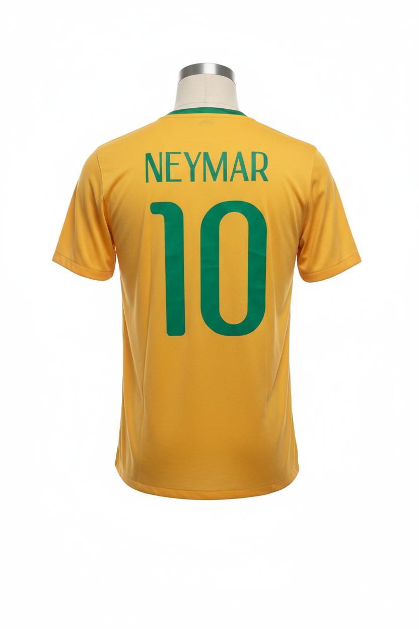 Brazil Neymar #10 Jersey – Back Ghost Mannequin