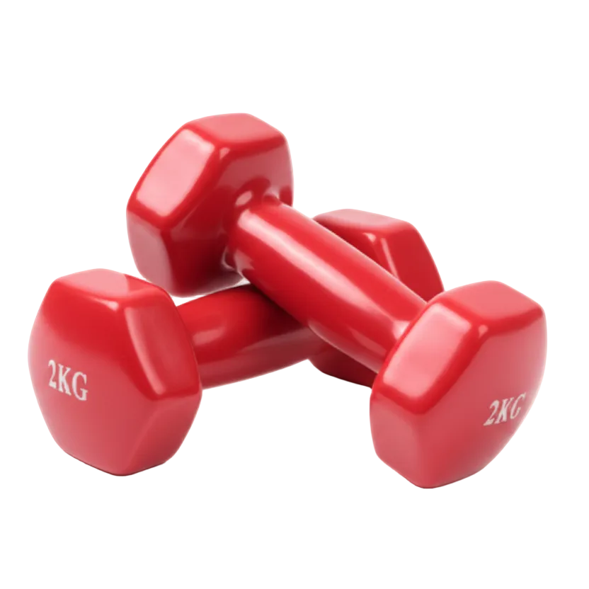 Bright True Red 2KG Dumbbells