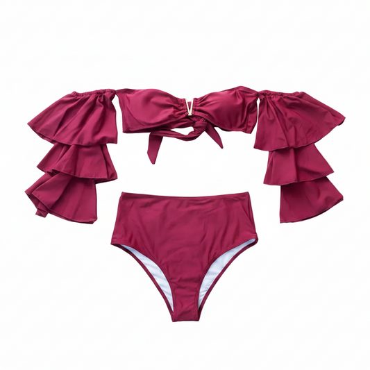Swimsuit (Maillot) Two-Pieces Burgundy