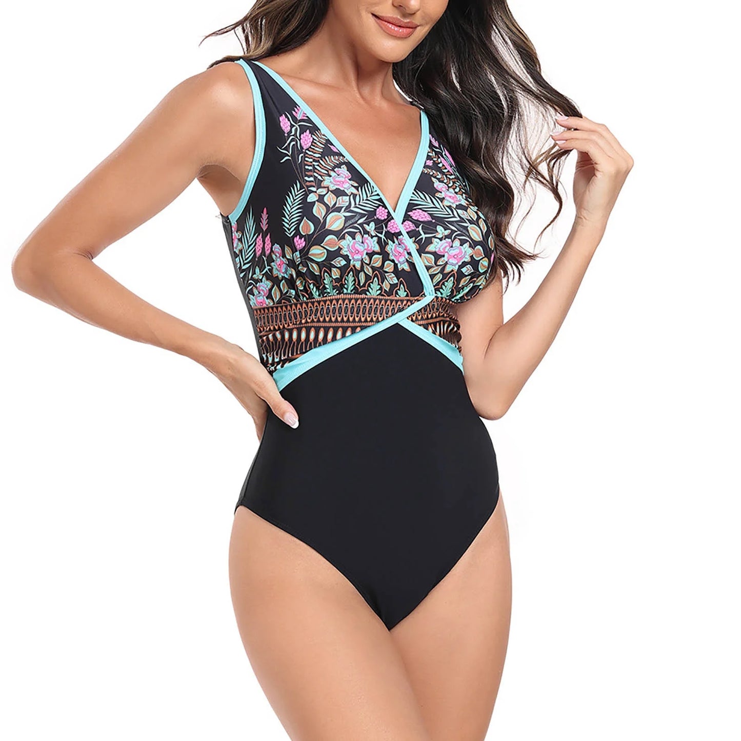 Swimsuit (Maillot) One Piece Floral Print