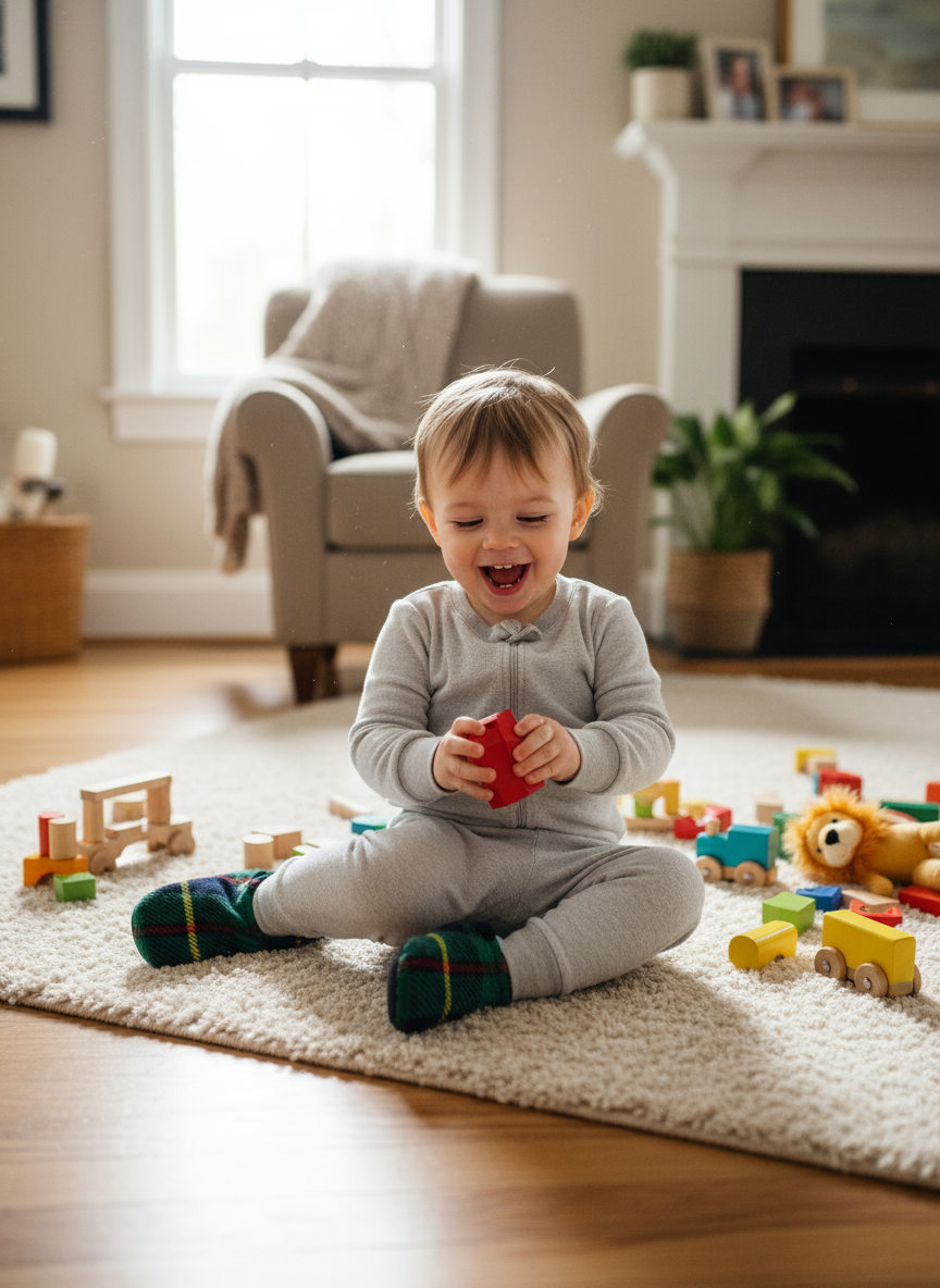 Flexy Slips Furr Carreau Green/Red