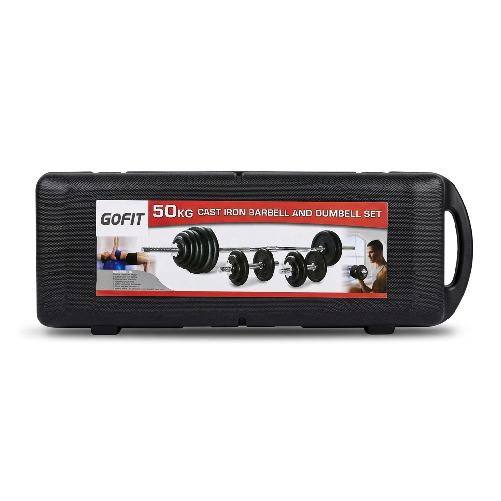 Iron Barbell and Dumbbell Set 50kg