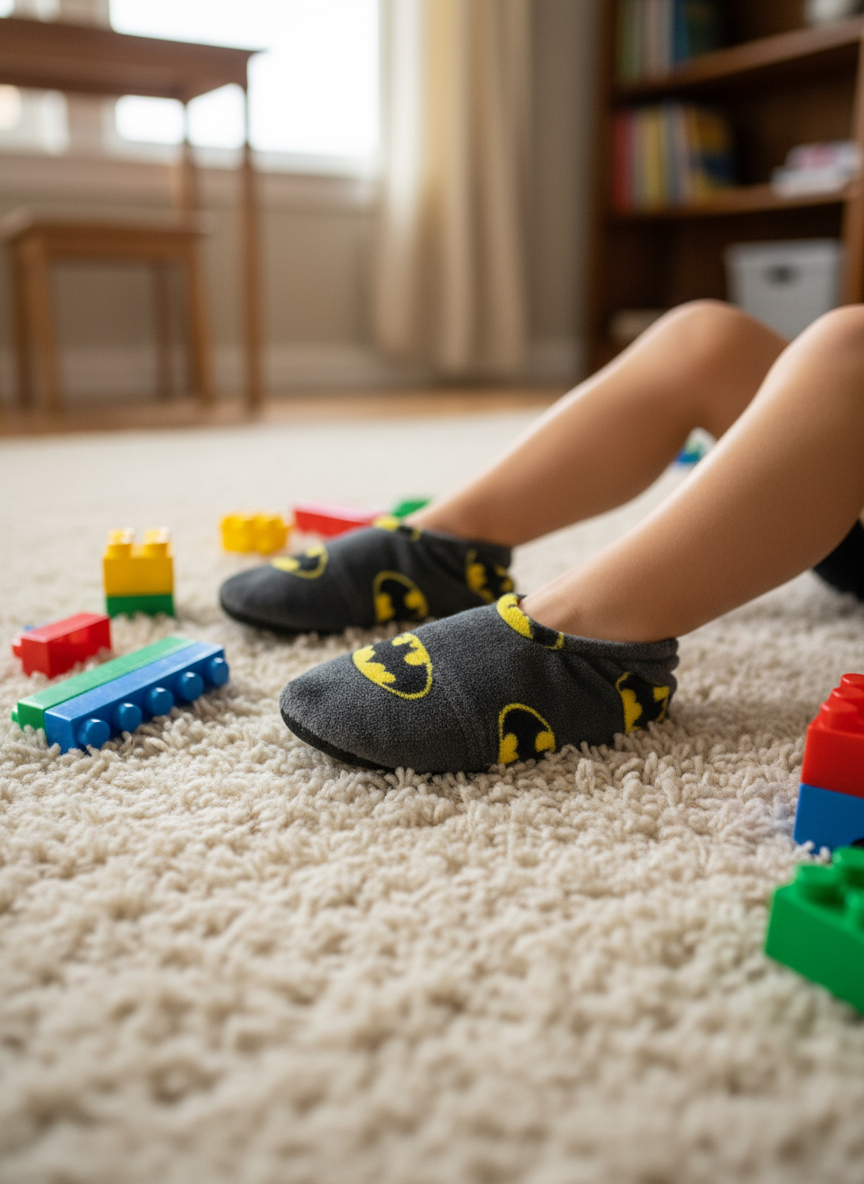 Flexy Slips Furr Batman Grey/Yellow