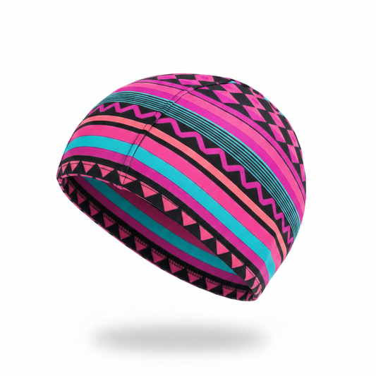 Colorful Patterned Cap - Ghost Mannequin Effect