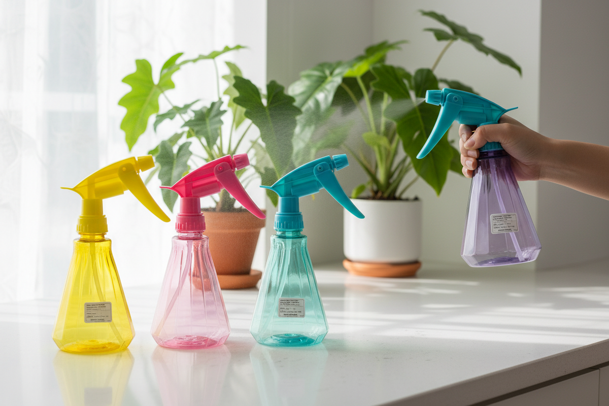 Colorful Spray Bottles Lifestyle