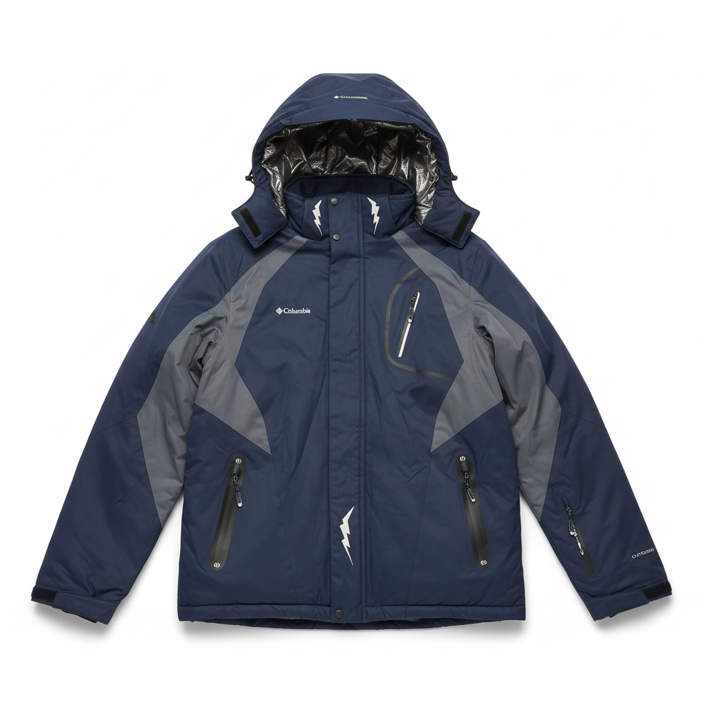 Columbia ski jacket white background