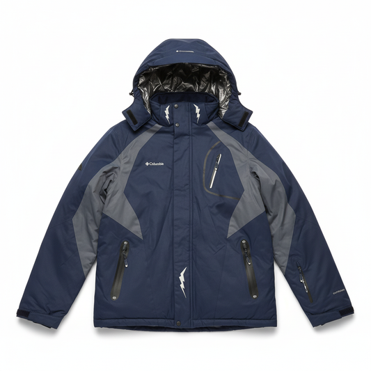 Columbia ski jacket white background