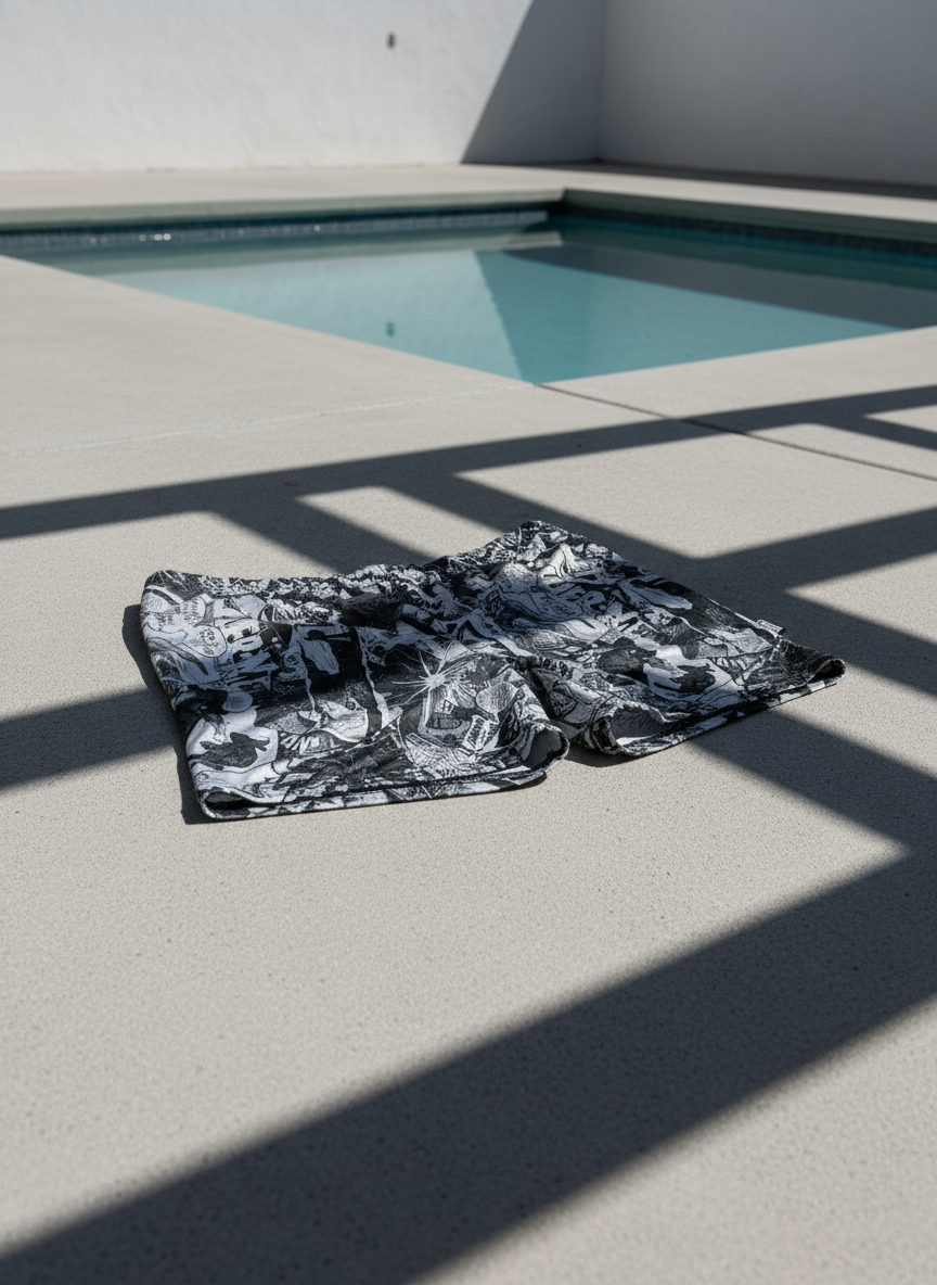 Boys swim short Spider Grey