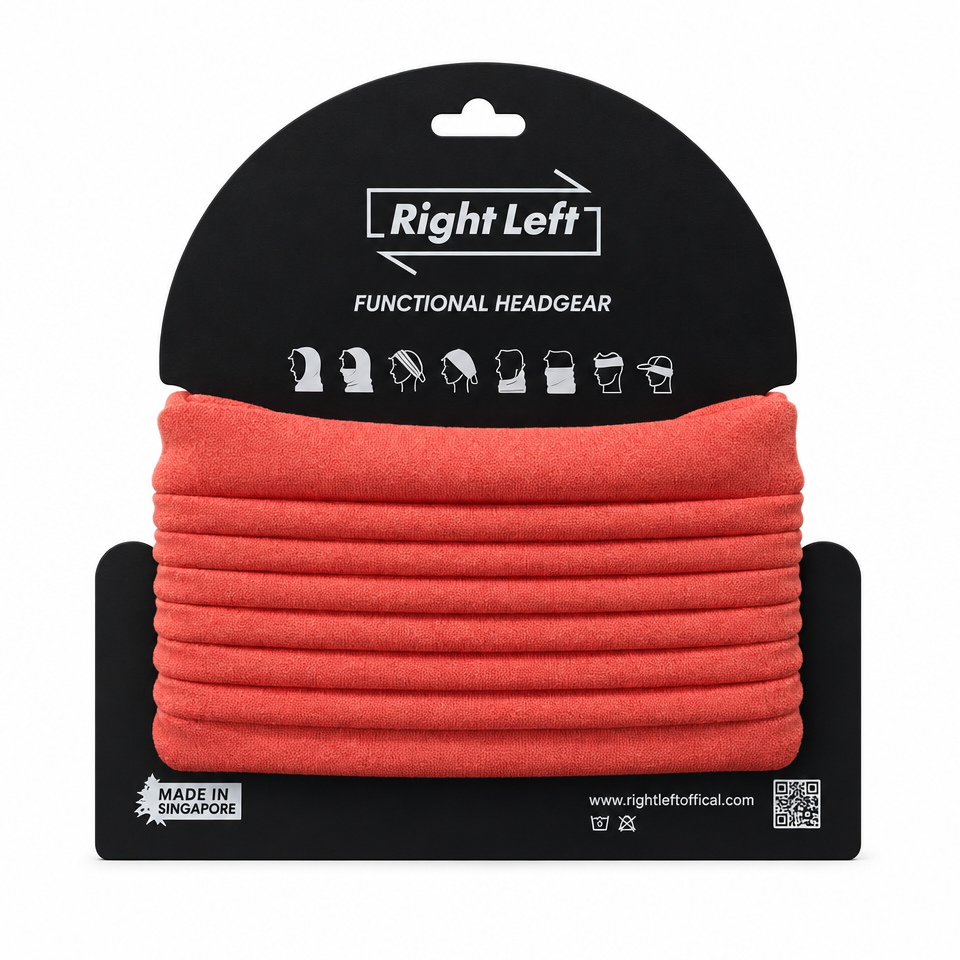 Coral headgear with refined black carton layout