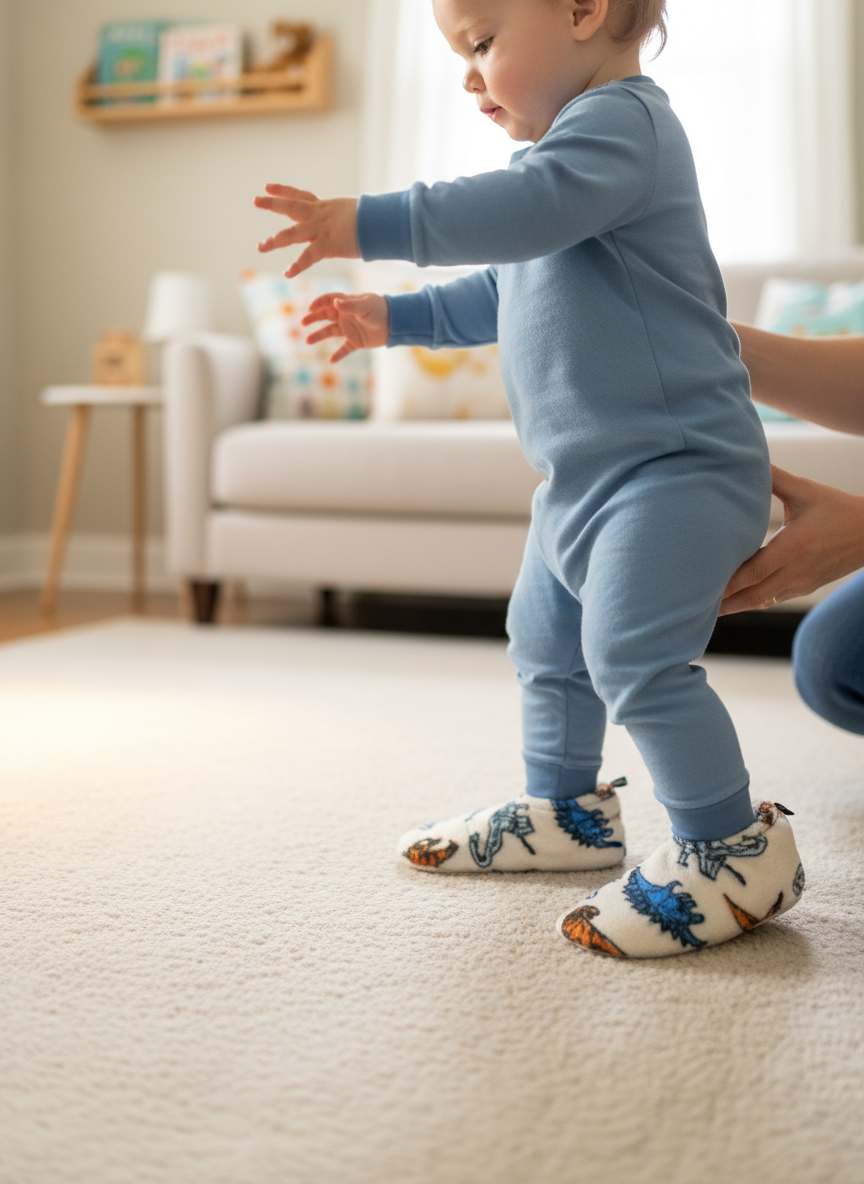 Flexy Slips Furr Dinosaur Beige