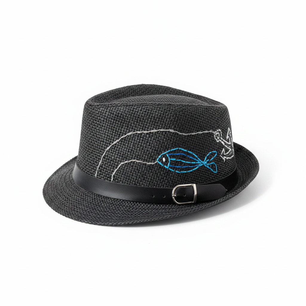 Hat Fish/Anchor Black