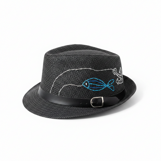 Hat Fish/Anchor Black